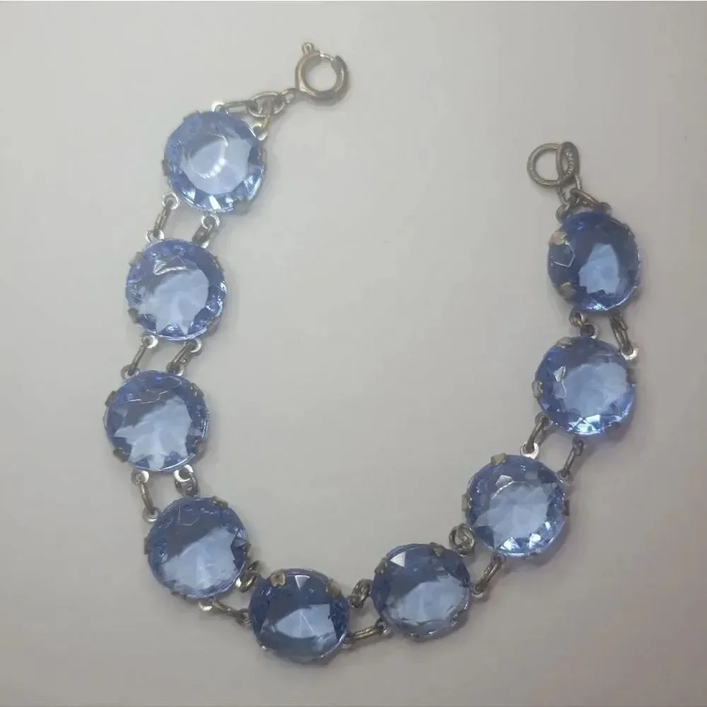 Blue Vintage Czech Glass Bracelet